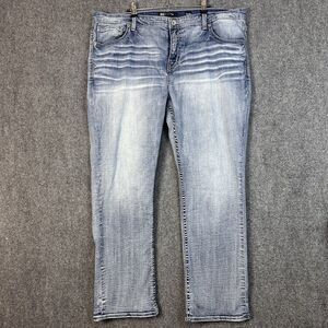 BKE Tyler Straight Leg Medium Wash Denim Jeans Cowboy Western Size 42x32